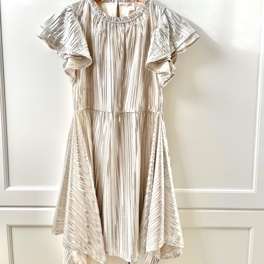 Beautiful metallic jcrew dress never worn size 10.